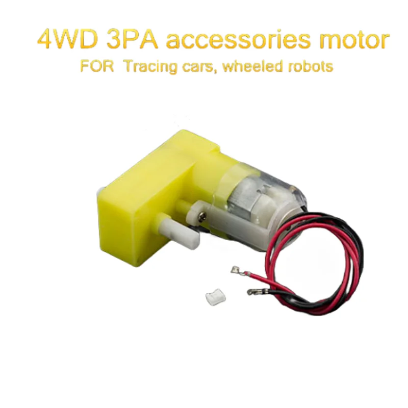 

TT Biaxial output 130 Mini DC Gear Motor,Can Be Installed Encoder 4WD 3PA Accessories Motor,1:120 Tracing Cars,Wheeled Robots
