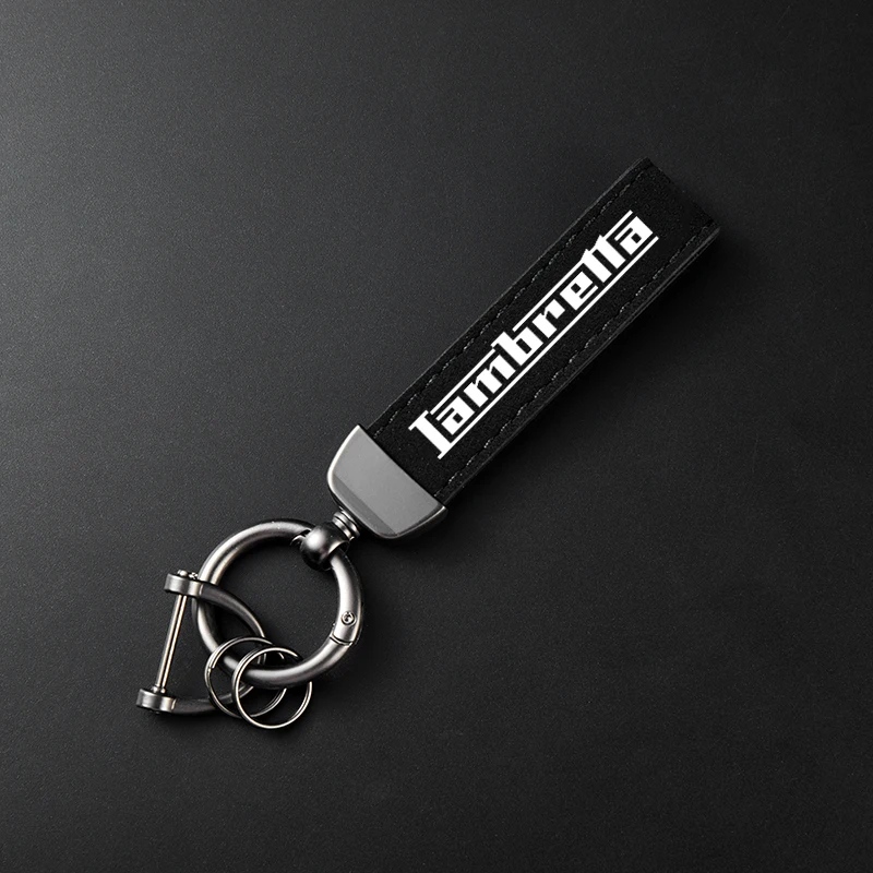 Lambretta G350 X300 V125 V200 V50 X125 액세서리 고급 가죽 스웨이드 키체인 오토바이 키링