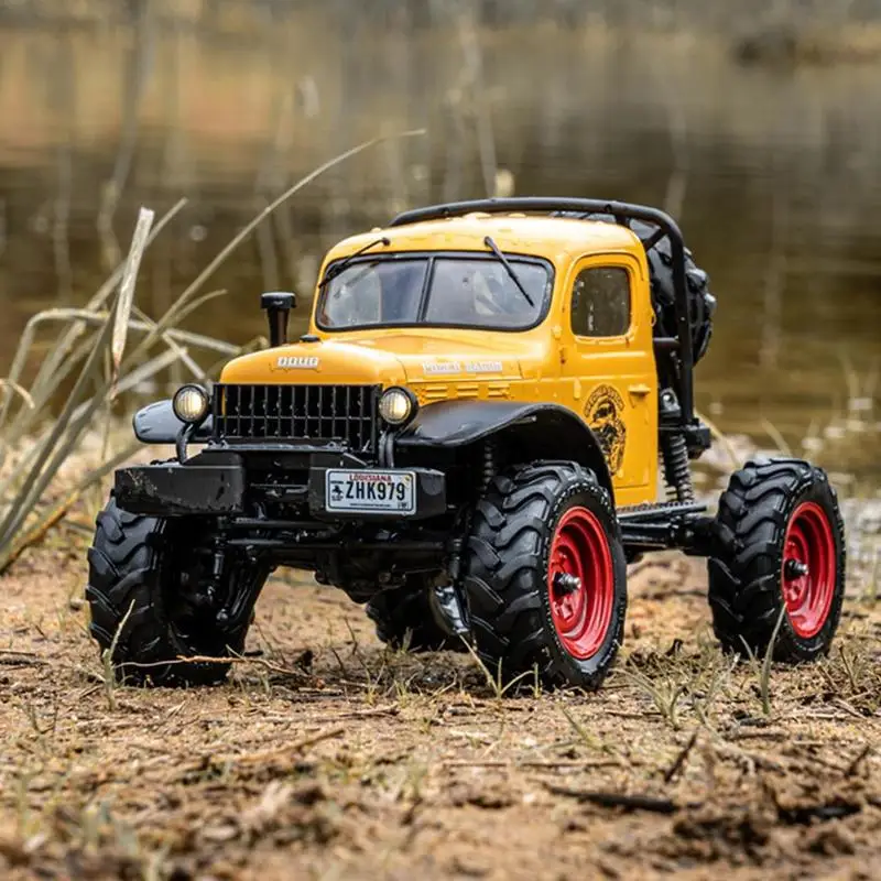 FMS FXC24 POWER WAGON RTR 12401 1/24 2.4G 4WD RC samochodowe światła Led samochody terenowe samochody ciężarowe zabawki