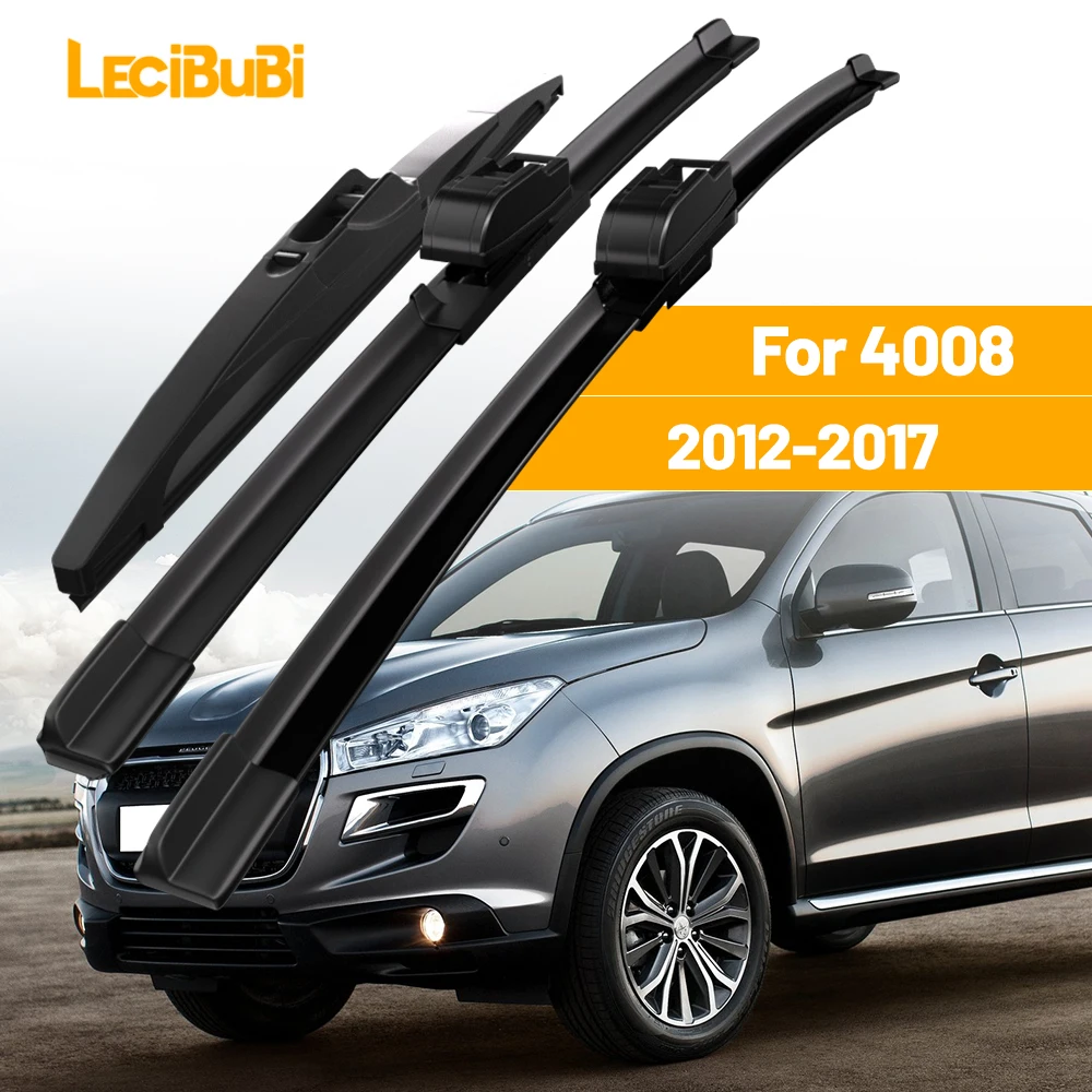 

For Peugeot 4008 2012-2017 1set Front & Rear Windshield Wiper Blades Windscreen Wipers 2013 2014 2015 2016 Accessories