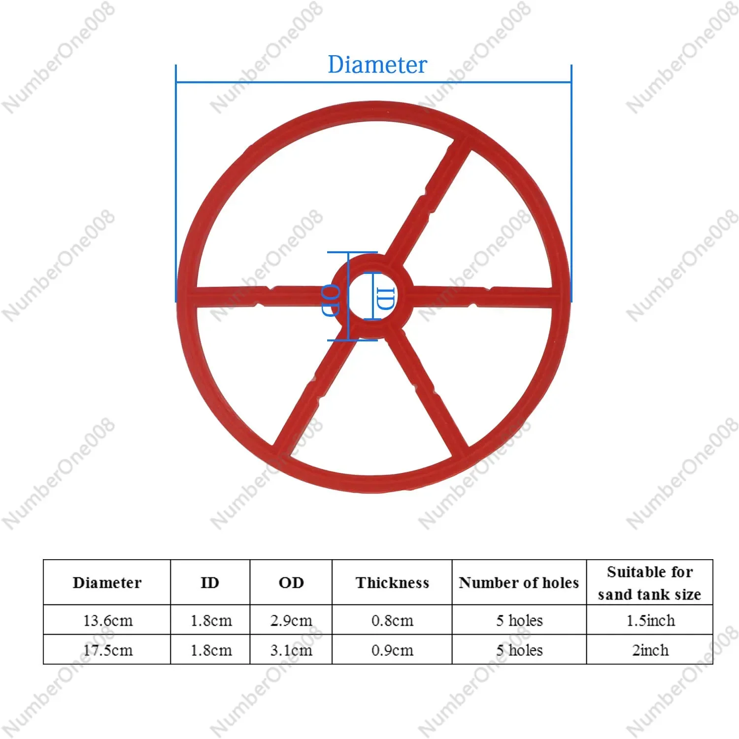 Swimming Pool Sand Filter Spares Pool Diverter Valve  Brach Multiport 13.6 17.5cm Valve Spider Gasket