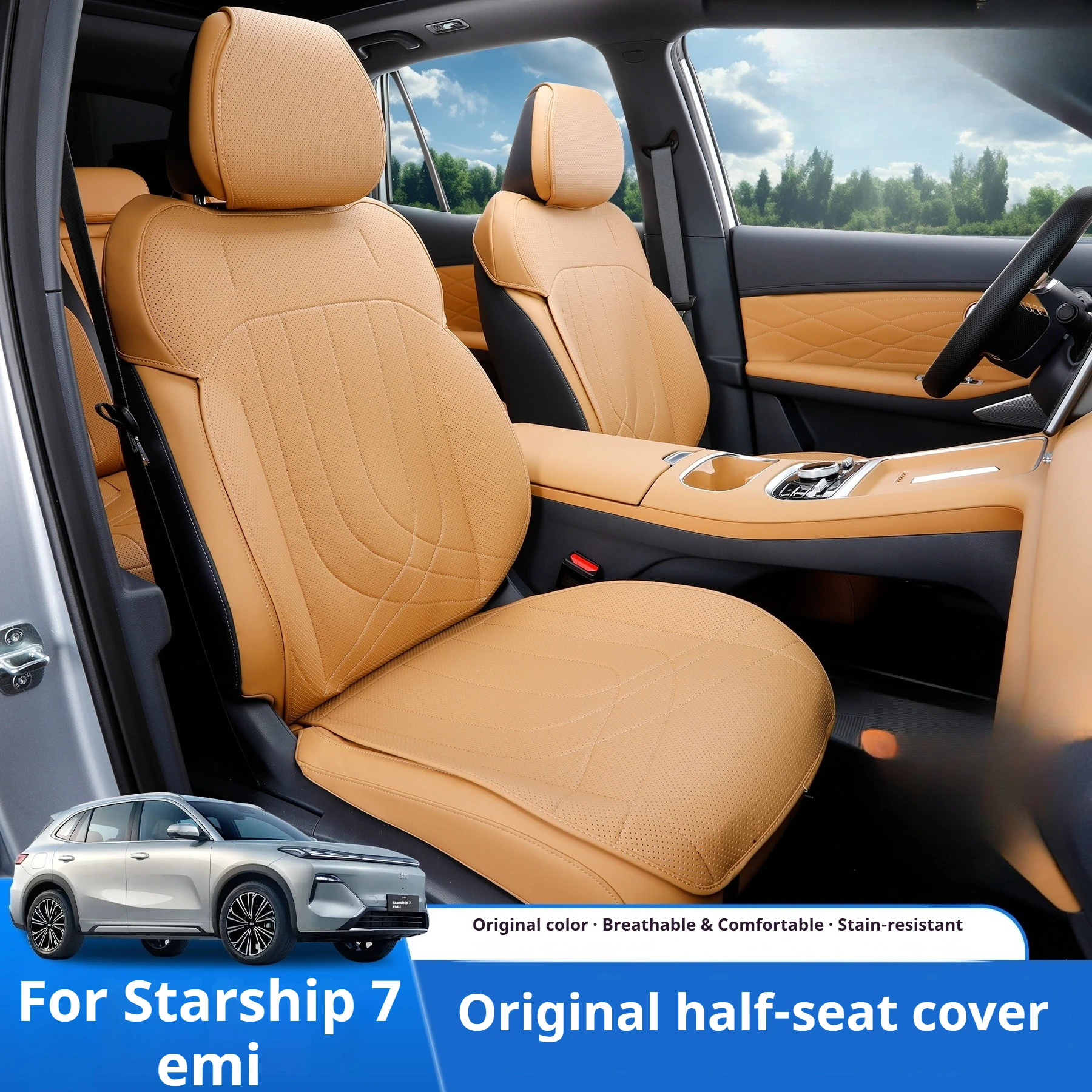 Leather Car Seat Cover - Para Geely Starship, protector de asiento