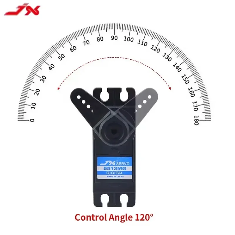 JX PDI-5513MG เซอร์โวมอเตอร์ดิจิตอลแรงบิดสูง 13 กก. 2BB เกียร์โลหะ สำหรับรถบังคับวิทยุ 1/10 1/18 เครื่องบิน หุ่นยนต์ เรือ