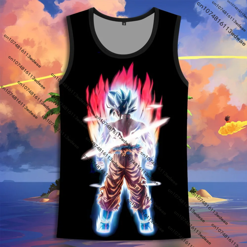 Nieuwste Dragon Ball Z Majin Buu Frieza Anime Thema Tank Top Heren Cosplay 3D Print Casual Ademend Sport Kid Basketbal Vest