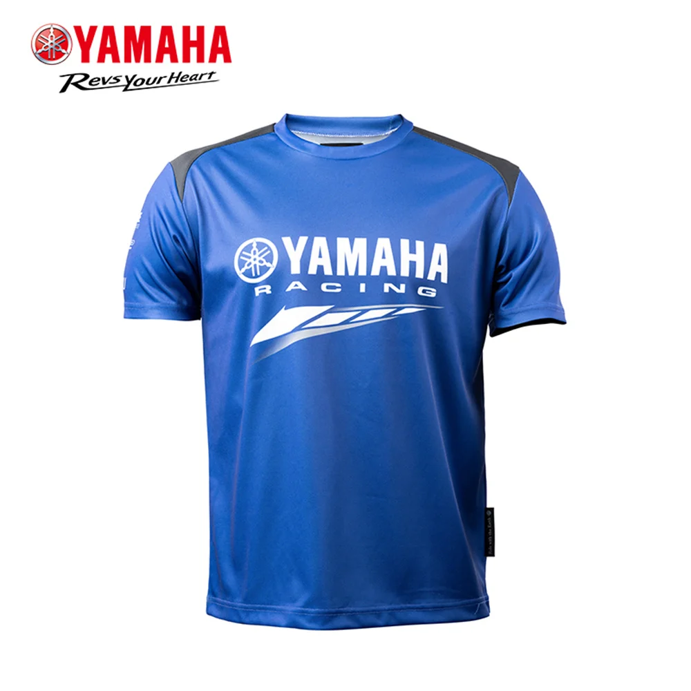 

Yamaha cycling T-shirts, crew neck short-sleeved, quick-drying, sweat-wicking motorcycle racing tops for summer 2025.