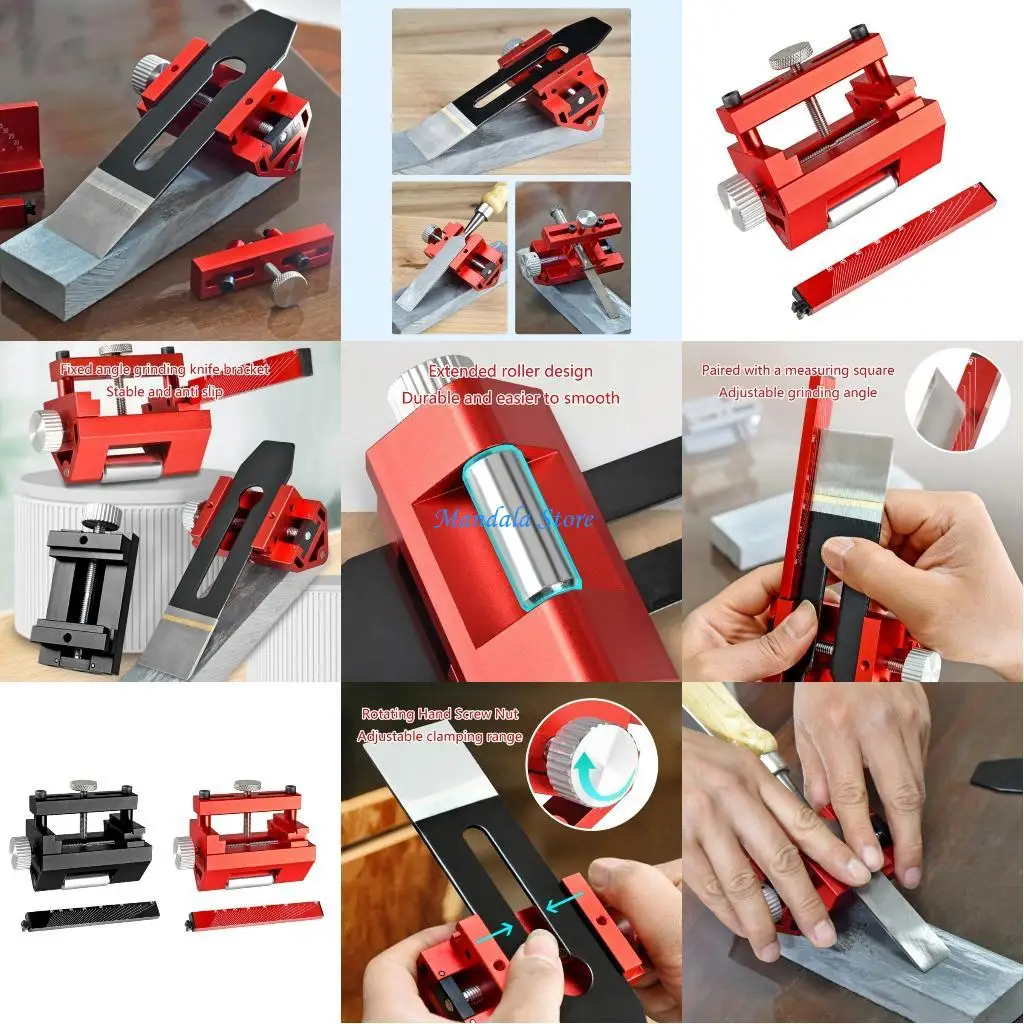 U2JC Honing Guide Jig Sharpening Work Bevel Sharpener Abrasive Tools