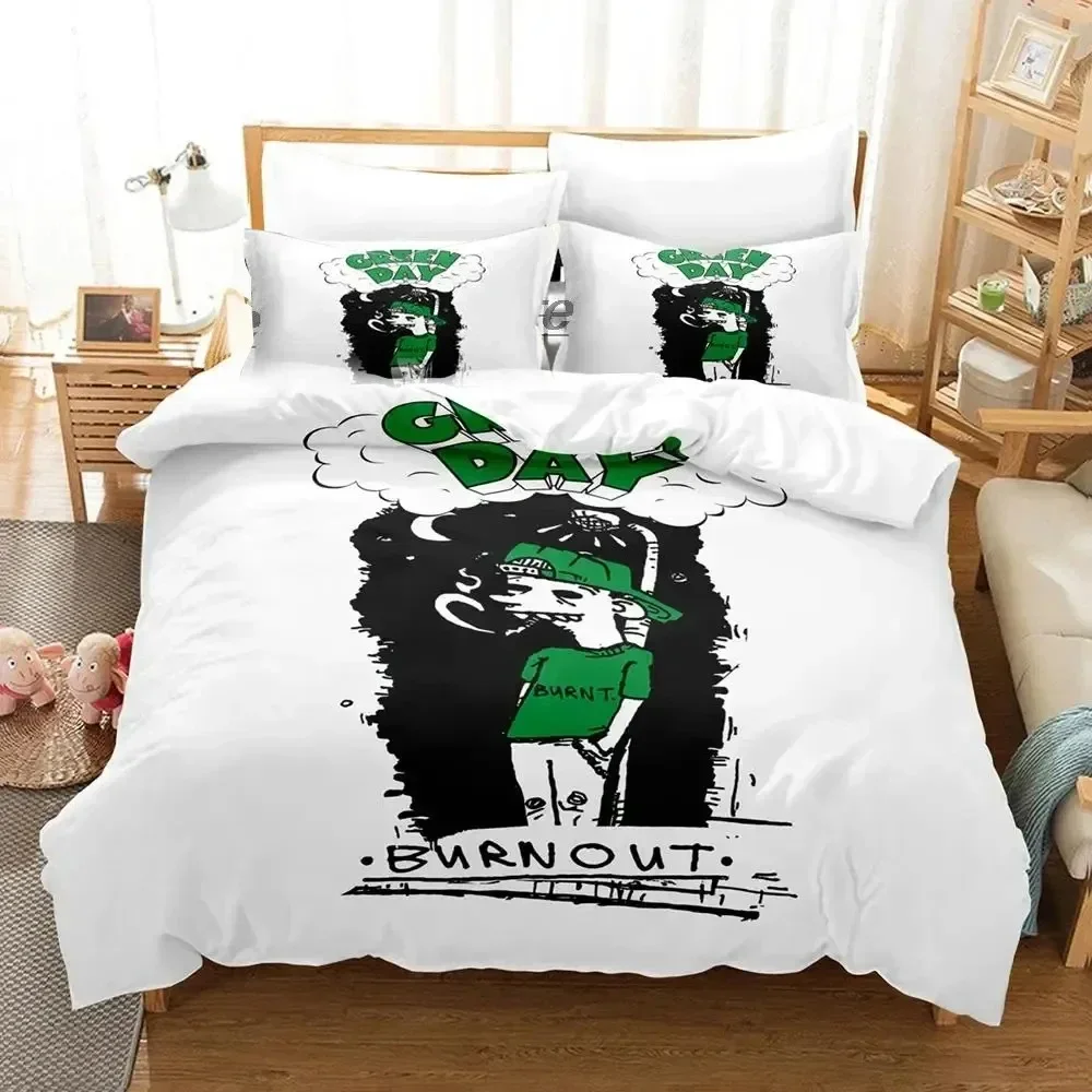 Green Day Welcome To Paradise Bedding Set Duvet Cover Bed Set Quilt Cover Pillowcase Comforter king Queen Size Boys Adult