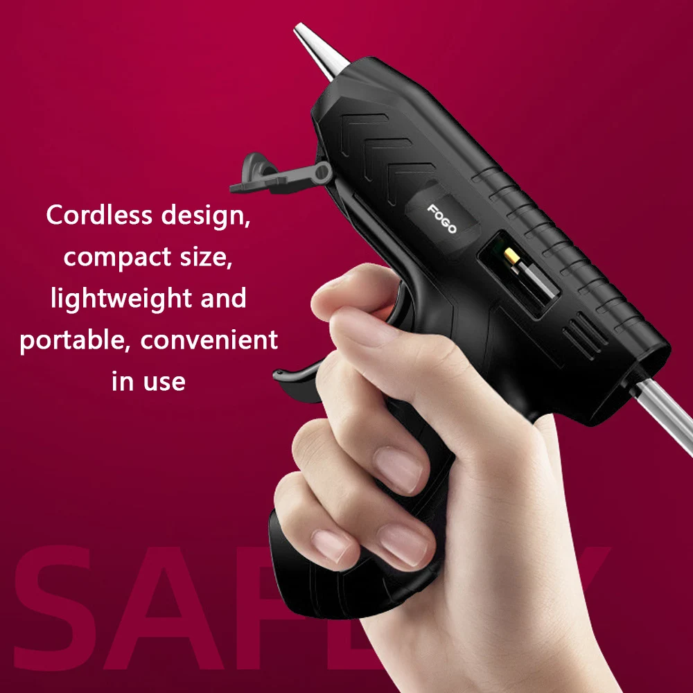 Professional Cordless Hot Melt Glue Machine USB Rechargeable Craft DIY Repairing Tool Kits with Glue-Stick