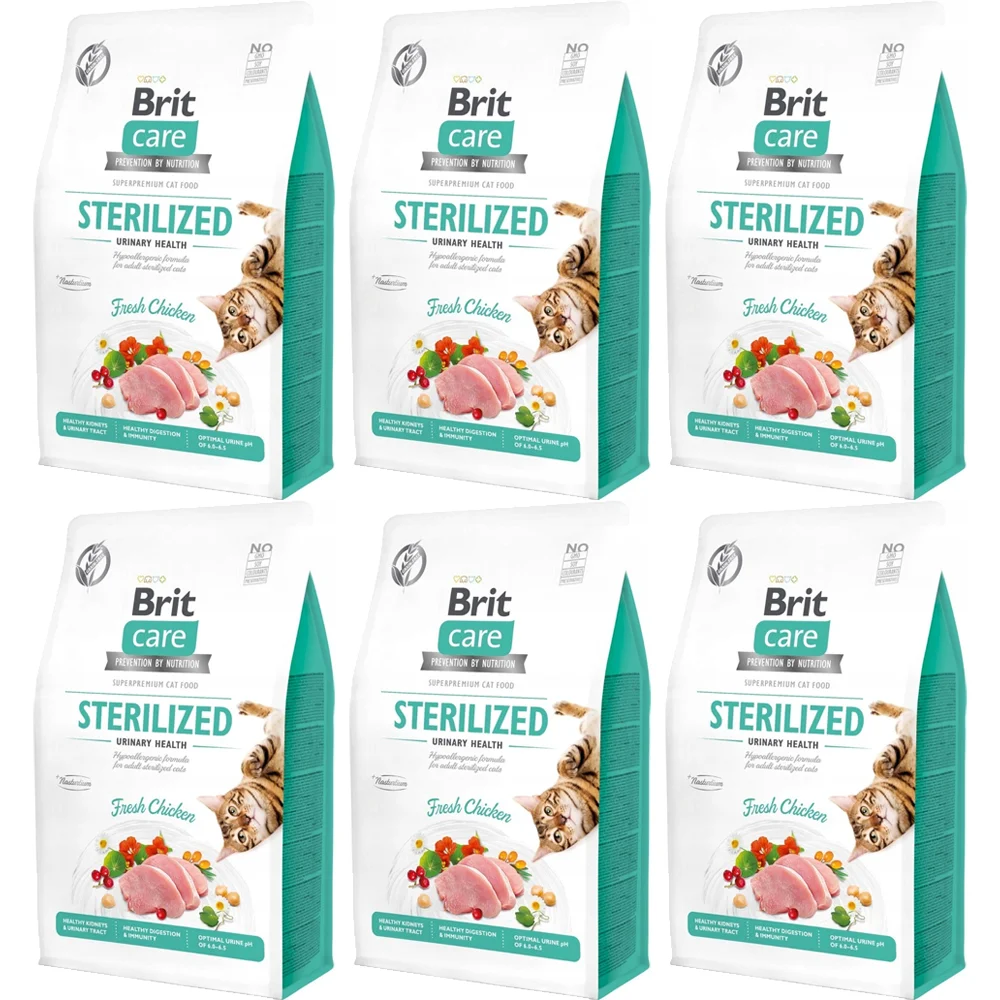 بريت كير كات جرين جاف معقم خالي من القطط 6x0.4 كجم #1