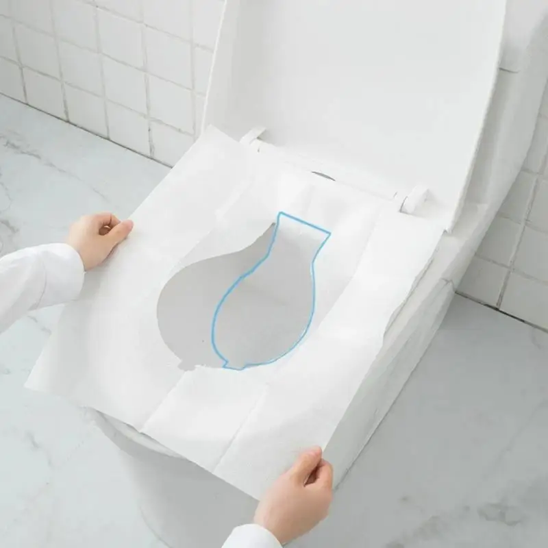 Toilet Seat Cover Paper Disposable For Travelling Commuting Or Camping Bathroom Supplies Toilet Paper Pad Waterproof