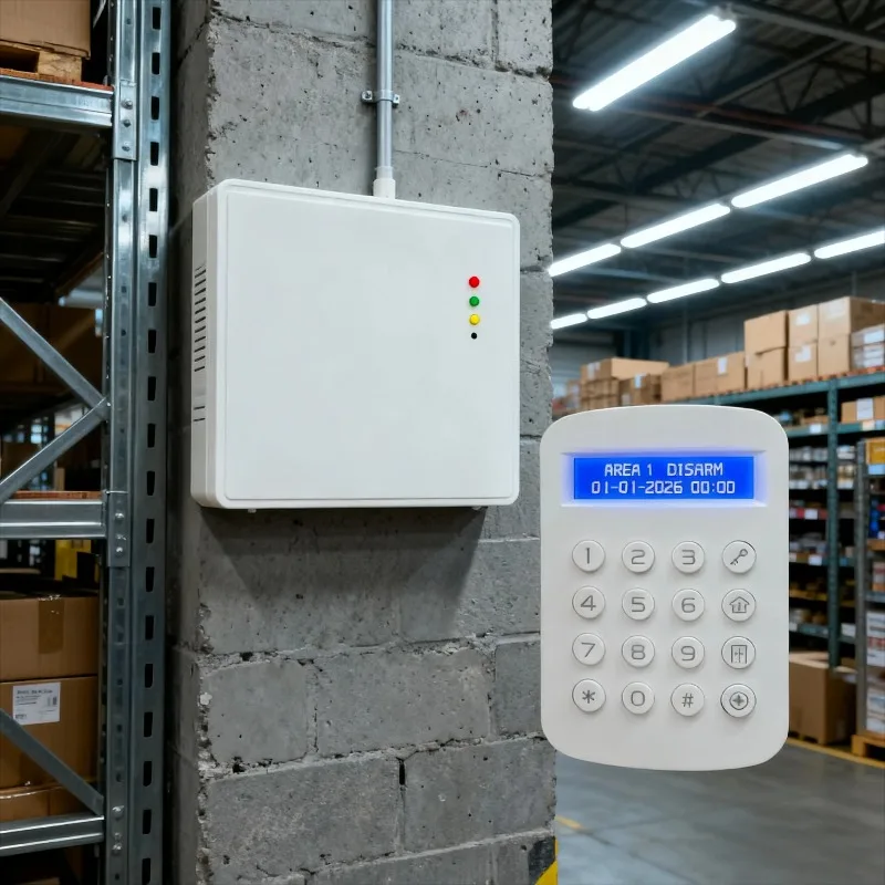 IP 4G WIFI 8 Zone Wired Alarm Control Panel Wired Wireless Burglar Security Gsm Alarm System Wired Programmable Alarm System