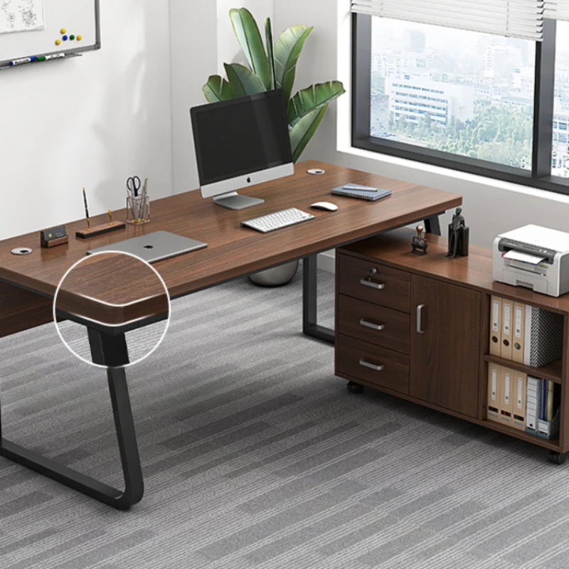 Storage Wood Office Desks Laptop Luxury Reception Writing Office Desks Meeting Large Mesa Escritorio Office Furniture WN50OD