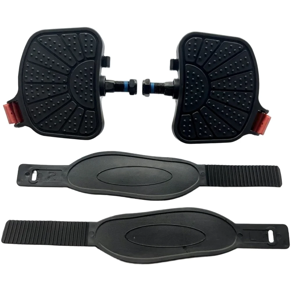Bike Training Pedals Wrench Installation About 700g Pedals With Toe Clips Independent L R Thread Stable Under High-intensity