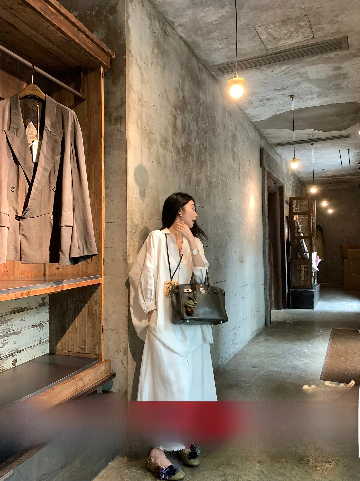 

Ouyang Textured White irt Women Summer Thin Design Long Sve Sun Protection Top Loose Fit Commute Sle Breathable Linen ...