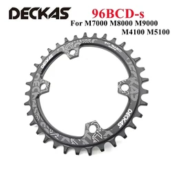 Deckas Round 96BCD Chainring MTB Mountain BCD 96 bike bicycle 32T 34T 36T 38T crankset Tooth plate Parts for M5100 M6000 M7000