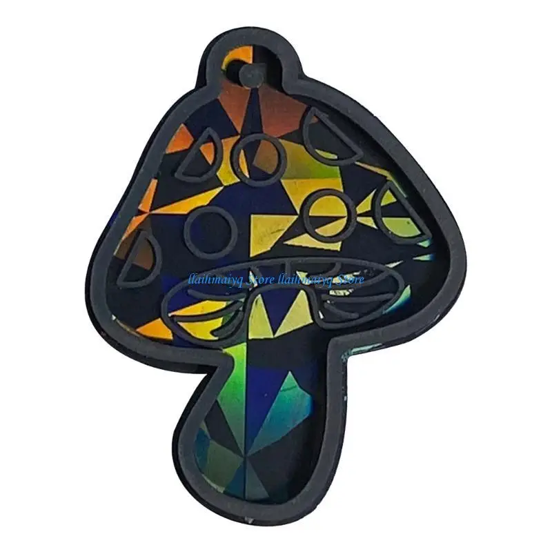 

573B Mushroom Silicone Resin Keychain Mold Expoy Resin Casting Mold for Jewelry