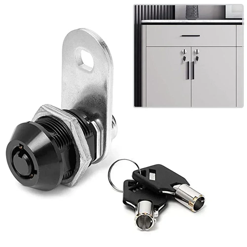 17mm Cam Lock Cabinet Mailbox Drawer Lock Cupboard Tubular Tongue Lock 2 Keys Home Improvement Security Furniture Door Hardware