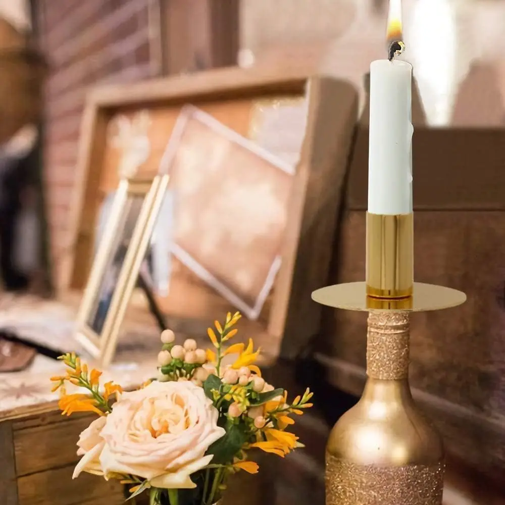 

32PCS Gold Candlestick Holders Taper Candle Holder Candle Sticks Holder Metal Candle Holders for Wedding Dinner Birthday