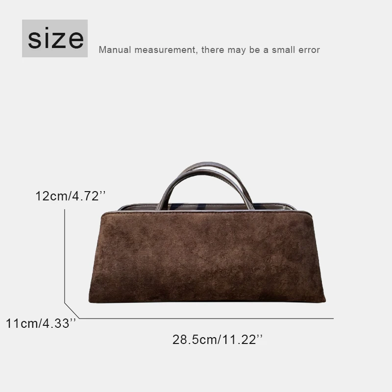 Faux Suede Metal Frame Clip Bags For Women Luxury Designer Handbags 2026 New In Multi-Layer Replaceable Straps Underarm Shoulder