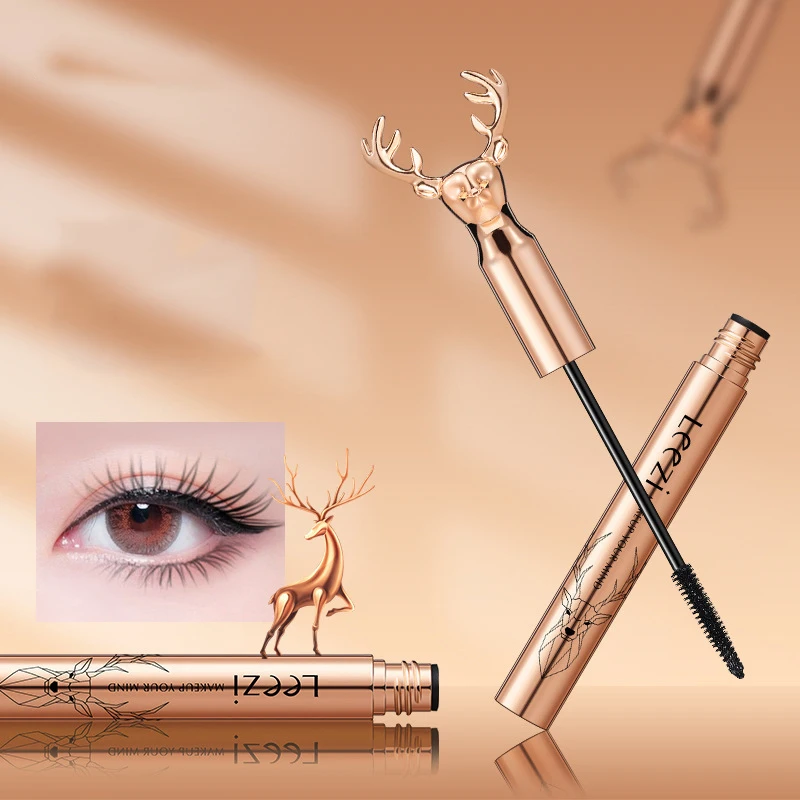 Leezi Lengthening Mascara Curling Thick Waterproof Korean Cosmetics Lashes With Mirror