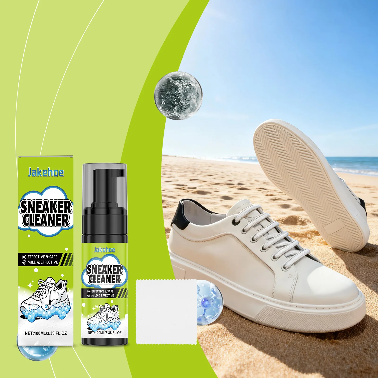 

Набор для чистки кроссовок — ежедневное чистящее средство без ополаскивания с пеной для удаления желтых пятен и грязи от белых кроссовок