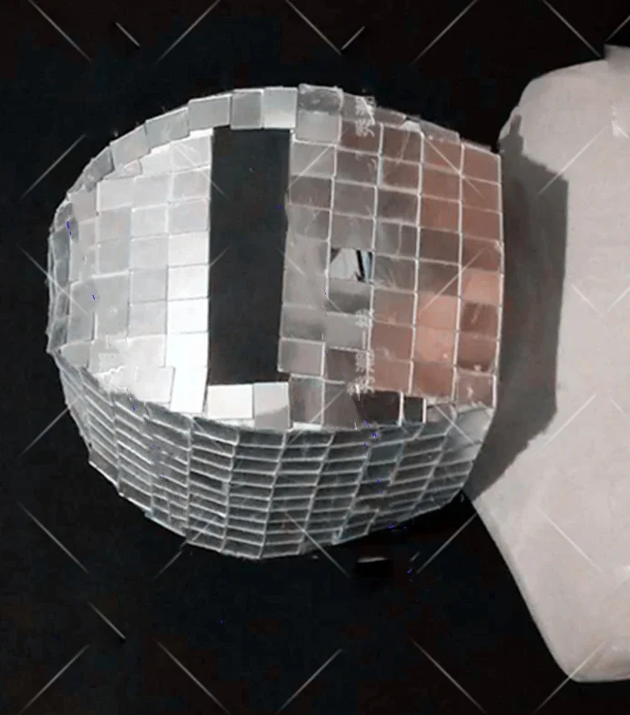 Cosplay mirror helmet stage show gogo bar nightclub silver gold reflect mirror hat