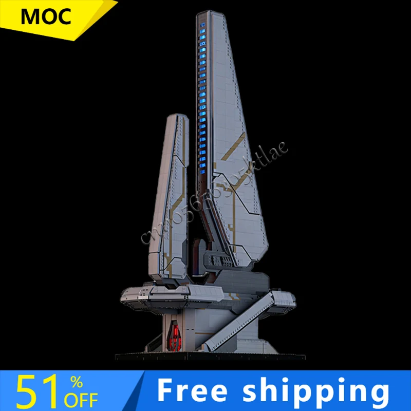 4923PCS Space Series MOC Pioneer Beacon Tower Model Building Blocks Technology Assembly Bricks Toys Educational Festival Gifts