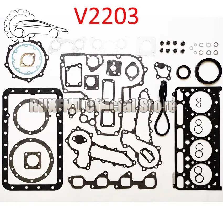 

Engine Overhaul Gasket Kit V2203 V2403 V2003 Gasket Repair Kit For Kubota