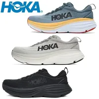 HOKA Bondi 8 Athletic Running Shoes Breathable Anti-slip Cushioning Road Running Shoes Men Women Sneakers