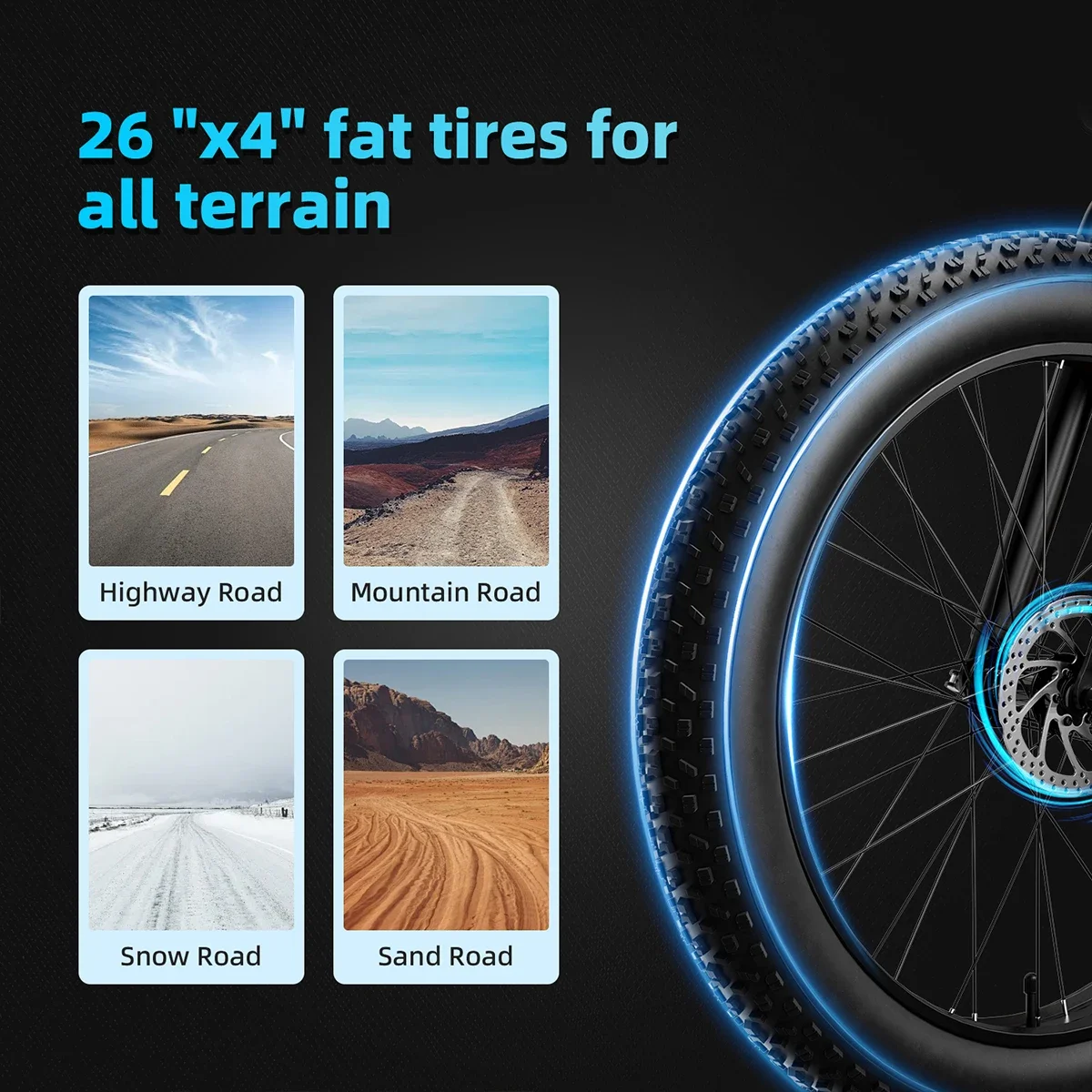 أفضل دراجة كهربائية على الطرق الوعرة مقاس 26 بوصة بمساعدة دواسة إلكترونية للطرق الوعرة #4