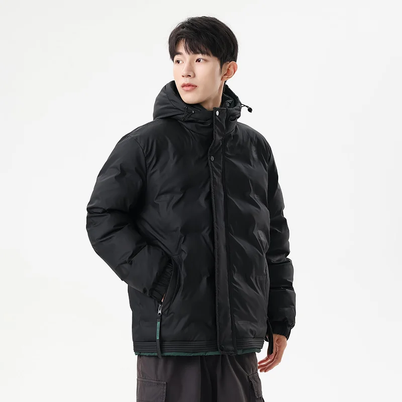 

Новая мужская хлопковая куртка-жакет на зиму, утепленная, теплая, морозостойкая, с капюшоном, повседневная, приталенная, из полиэфирного волокна, коллекция Весна 2025