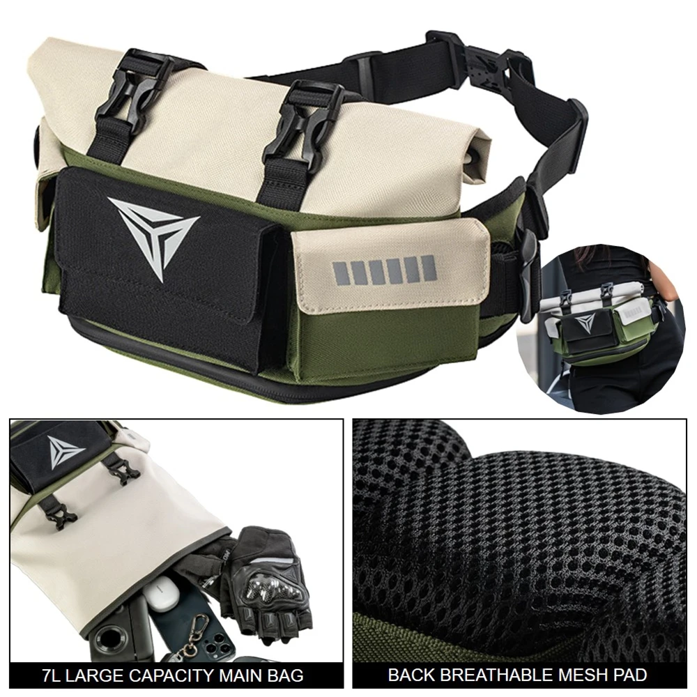 جديد دراجة نارية الخصر حقيبة الرجال النساء مقاوم للماء جيوب متعددة المحافظ الخصر حزمة حقيبة الساق الخصر دراجة نارية ركوب حزام حزمة الذكور #6