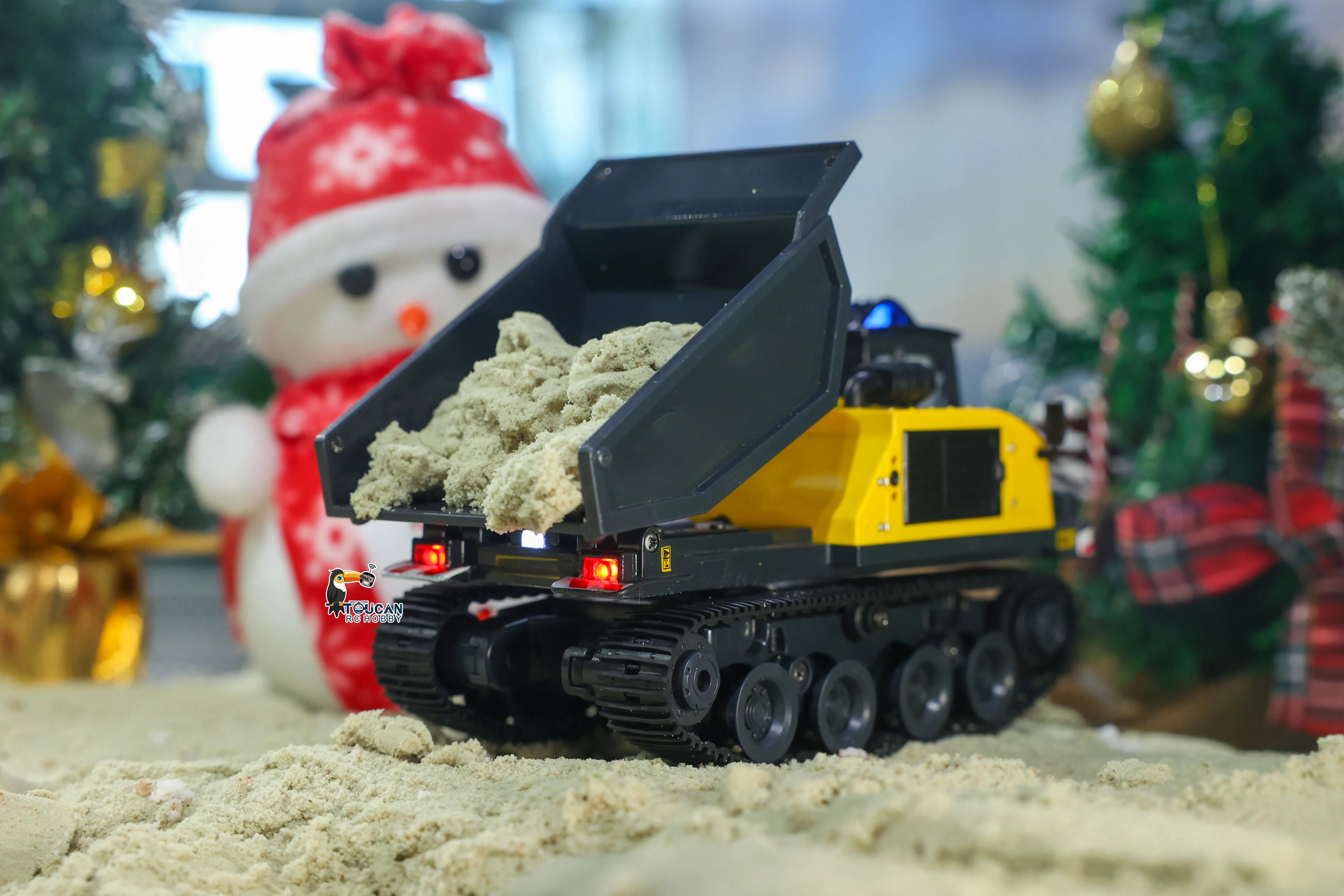 T14r 1/50 pantera rtr elétrico rc crawler caminhão basculante veículo de construção rastreado modelo acabado brinquedos luzes sons unidade