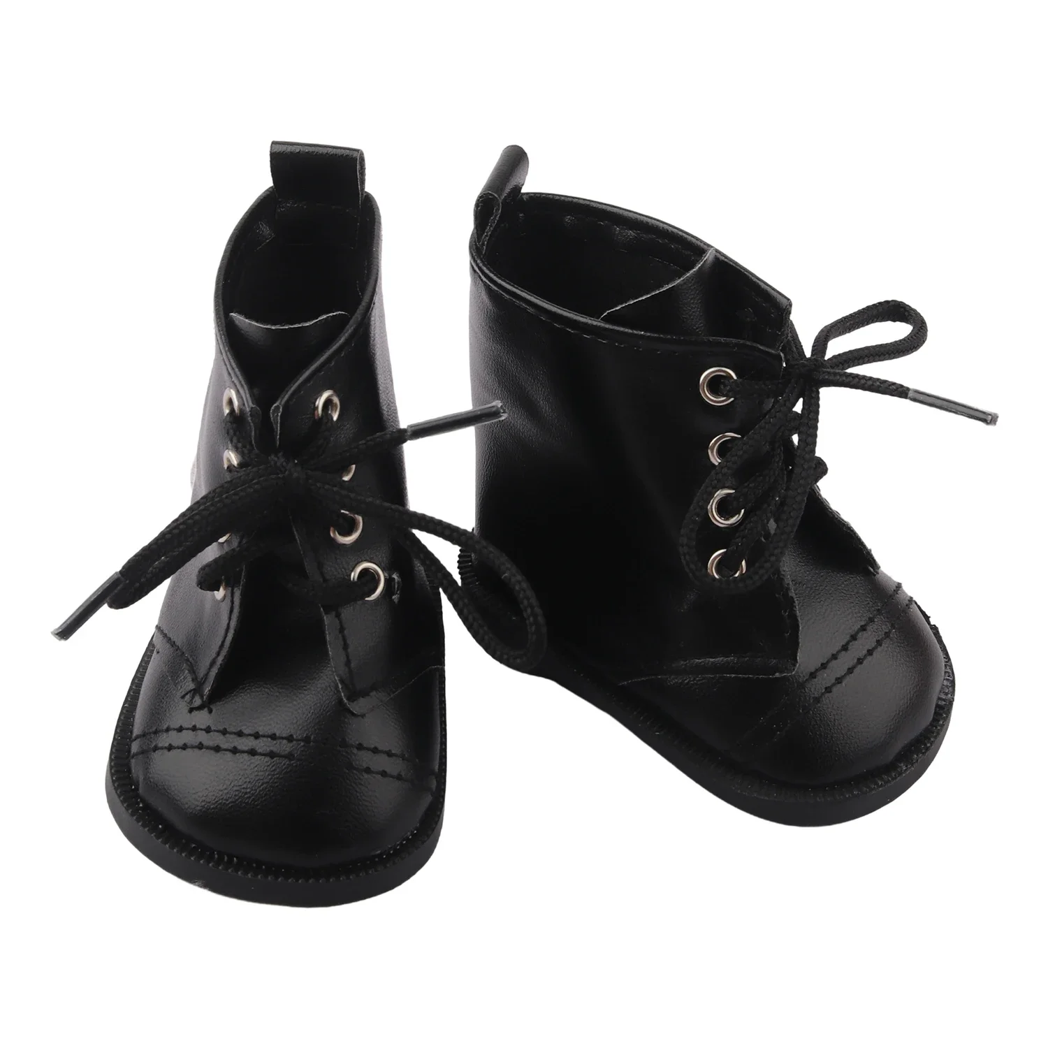 43cm neugeborene Puppen schuhe 7cm Schnürstiefel Lederstiefel hochwertige Pu-Schuhe für 18 Zoll Amerikaner bjd Russland Baby Girl Puppen Geschenk