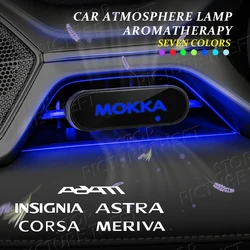 For Mokka Insignia Corsa Astra Meriva Adam OPC Logo Emblem Car Air Outlet Aromatherapy Atmosphere Light LED Air Freshener