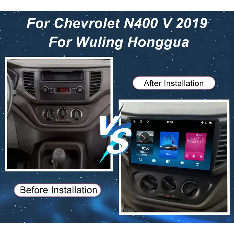 Android For Chevrolet N400 V 2019 For Wuling Honggua Car Radio Multimidia Player GPS Navigation 4G Carplay WIFI Head Unit 2DIN