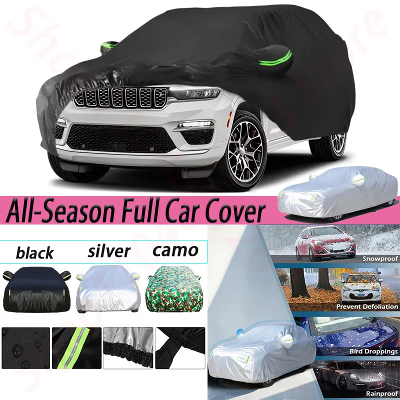 

Car Cover Compatible with Jeep Grand Cherokee Windproof All Weather Waterproof Sun Rain UV Dust Snow Protection Outdoor Covers