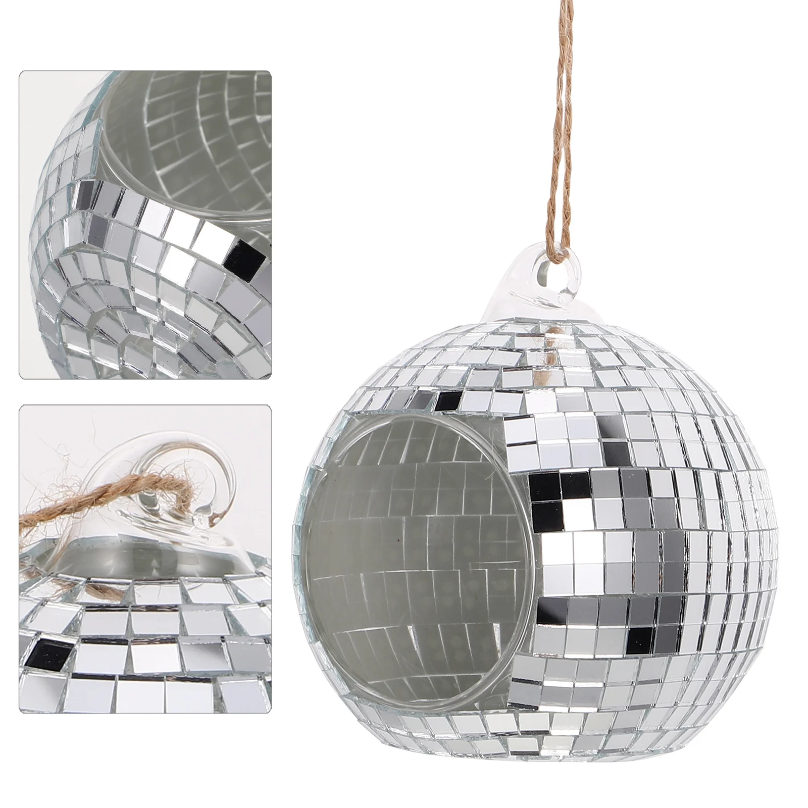 

Glass Holder Hanging For Tea Lights, Wall Mounted Mini Globe Decor, Wedding Party Christmas Decoration, Wall