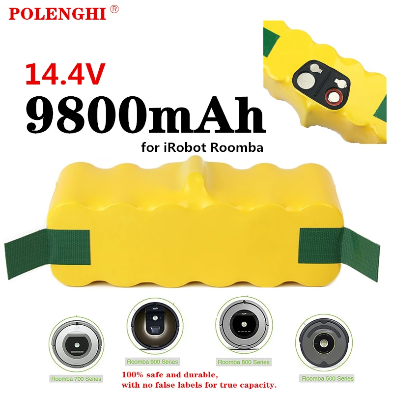 

High Capacity14.4V 4800/6800/9800mAH Ni-MHRechargeable Battery Pack Irobot Roomba Batterie Powerbank Portable Camping Parkside