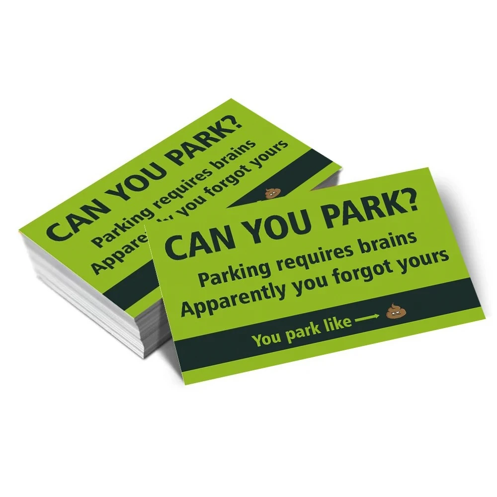 50/100pcs Humourous Parking Card "Can You Park?" 3.5 X 2 Inch,Prank Funny Cards, Offending Funny Cards,Mini Portable Prank Cards