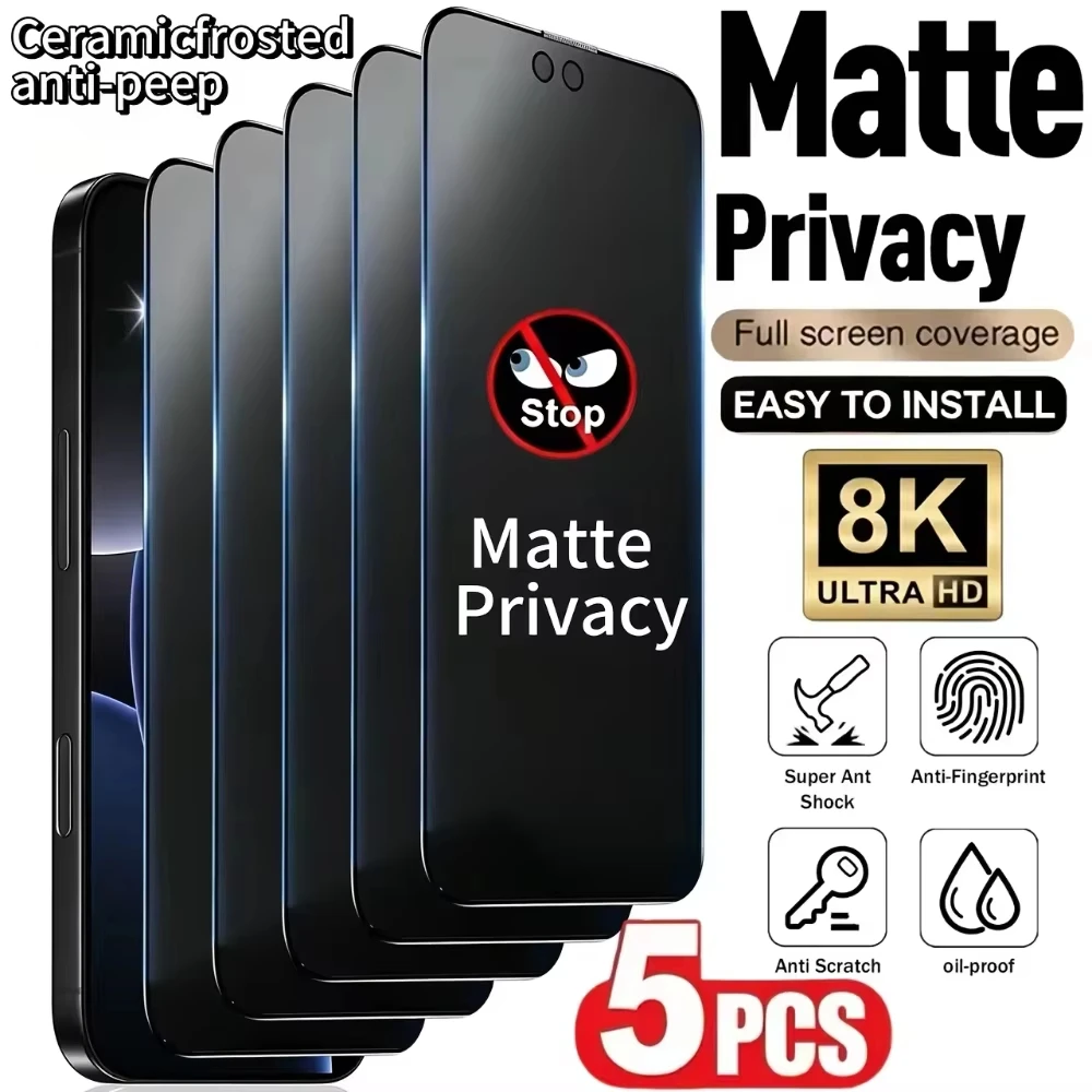 1-5 Stück Privatsphäre-Keramikfolie für Xiaomi Redmi 14C 15 15C 13C 12C 11A 10A 10 Displayschutz Xiaomi Redmi Note 15 14 13 12 11 Pro