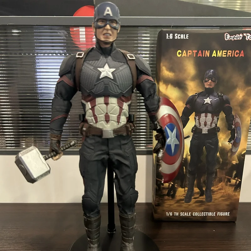 

31 см Marvel Мстители линкор Капитан Америка полное тело серии Immovable Joint модель статическая фигурка настоящая скульптура лица игрушка