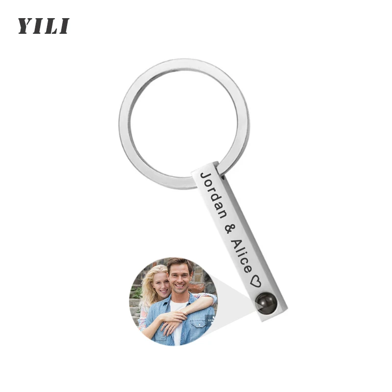 XCL Personalisierter Foto-Projektions-Schlüsselanhänger Maßgefertigter Herz-Foto-Schlüsselring Projektions-Schlüsselanhänger für Frauen Jubiläums-Gedenkgeschenke 10