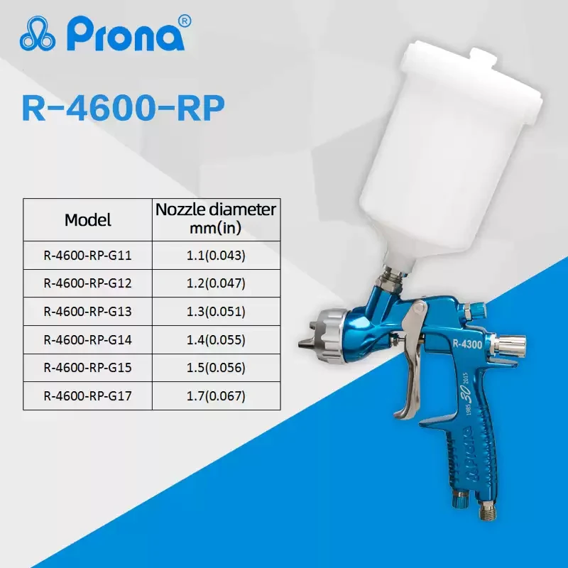 

Prona R-4600-MP Professional Air Power Spray Gun High Quality Atomization Topcoat Sprayer