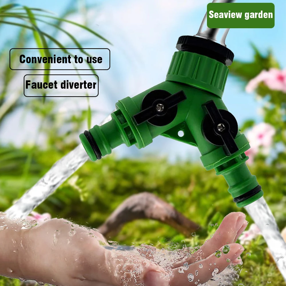 

Garden Hose Connector 2-way Garden Garden Y-shaped Hose Diverter Valve Plastic Valve with Switch
