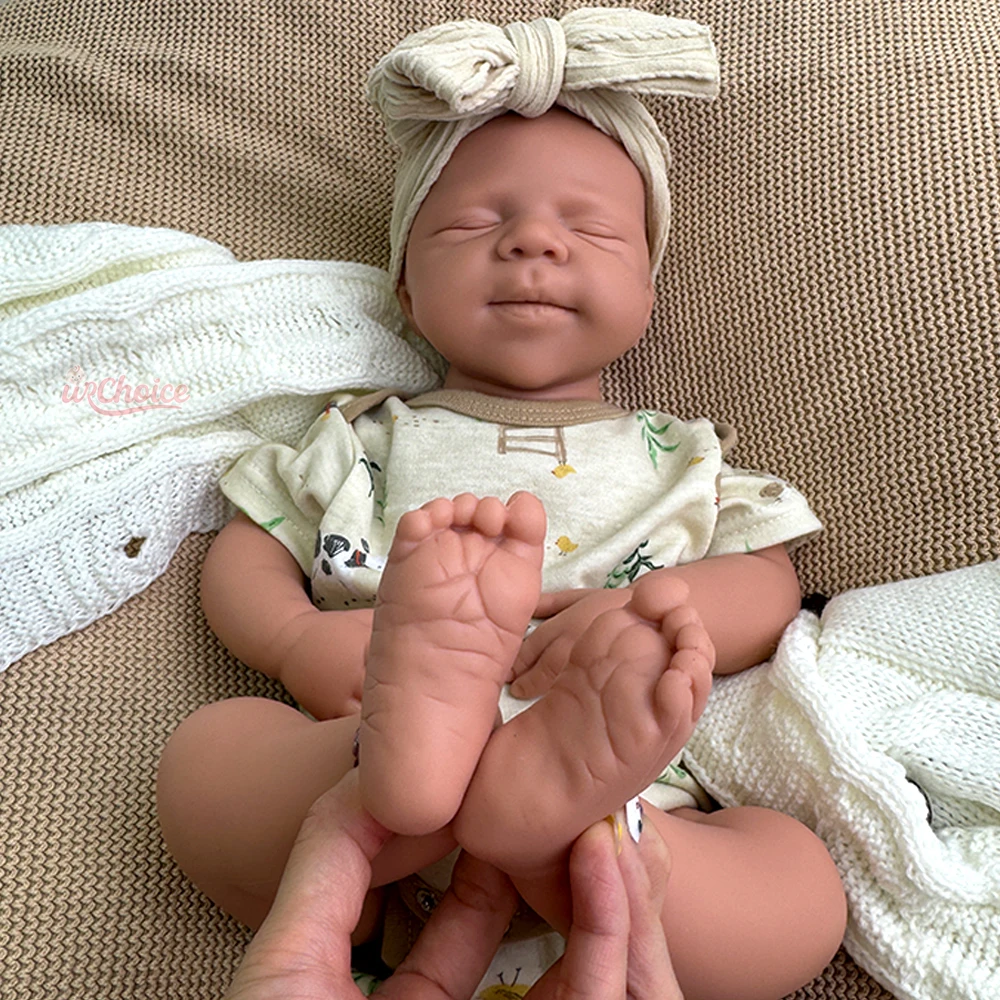 Boneca não pintada 19inch Pascale Baby Girl / Boy Full Soft Silicone Reborn Boneca Custom Washable Blank Bebe para Artista Pintor Presente