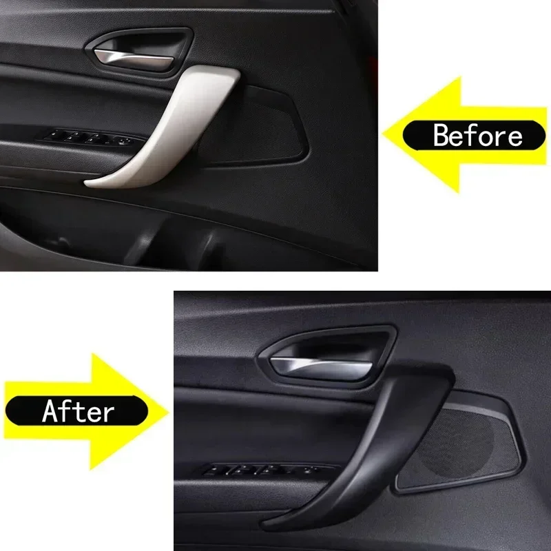 Car Interior Door Handle Panel Pull Cover Matte Black For BMW 1 Series F20 F21 F22 2012 2013-2018 2 Series F22 F23 2014-2019