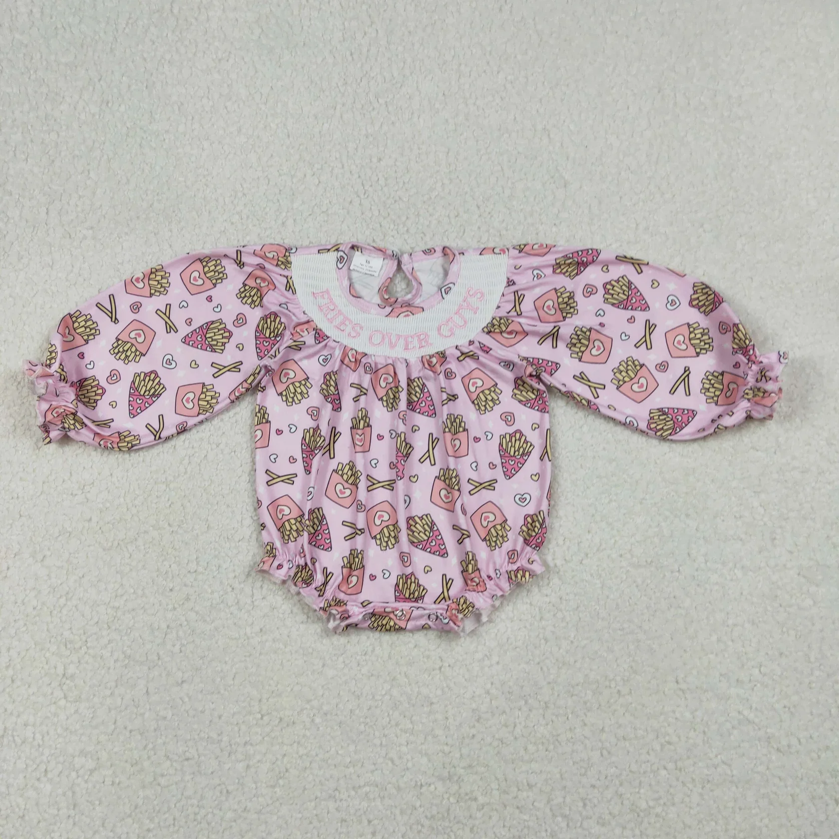 

Wholesale Children Baby Girl Valentine Long Sleeve Girls Infant Hearts Embroidery Romper Kids Toddler Newborn Bubble Bodysuit
