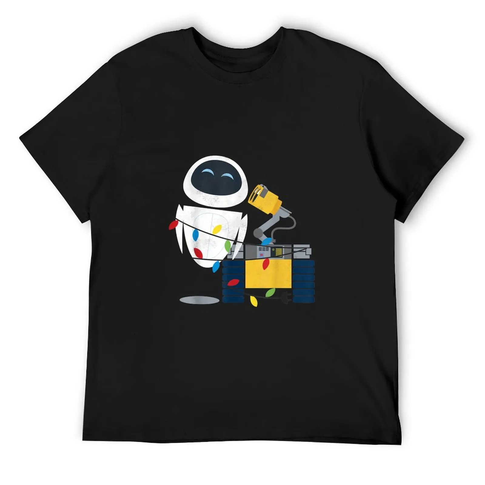 Disney Pixar Wall-E Eve Christmas Light Wrap Graphic T-Shirt vintage anime shirt shirts graphic tee mens graphic t-shirts anime