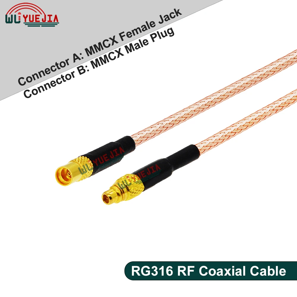 1Pcs MMCX Type RG-316 Cable MMCX Female to Male Plug Converter Connector RF Coaxial Cable Antenna Extension Jumper Pigtail